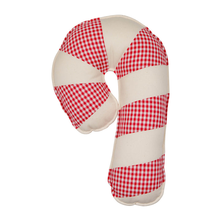 “Red Checkered Lollipop” Patchwork Pillow