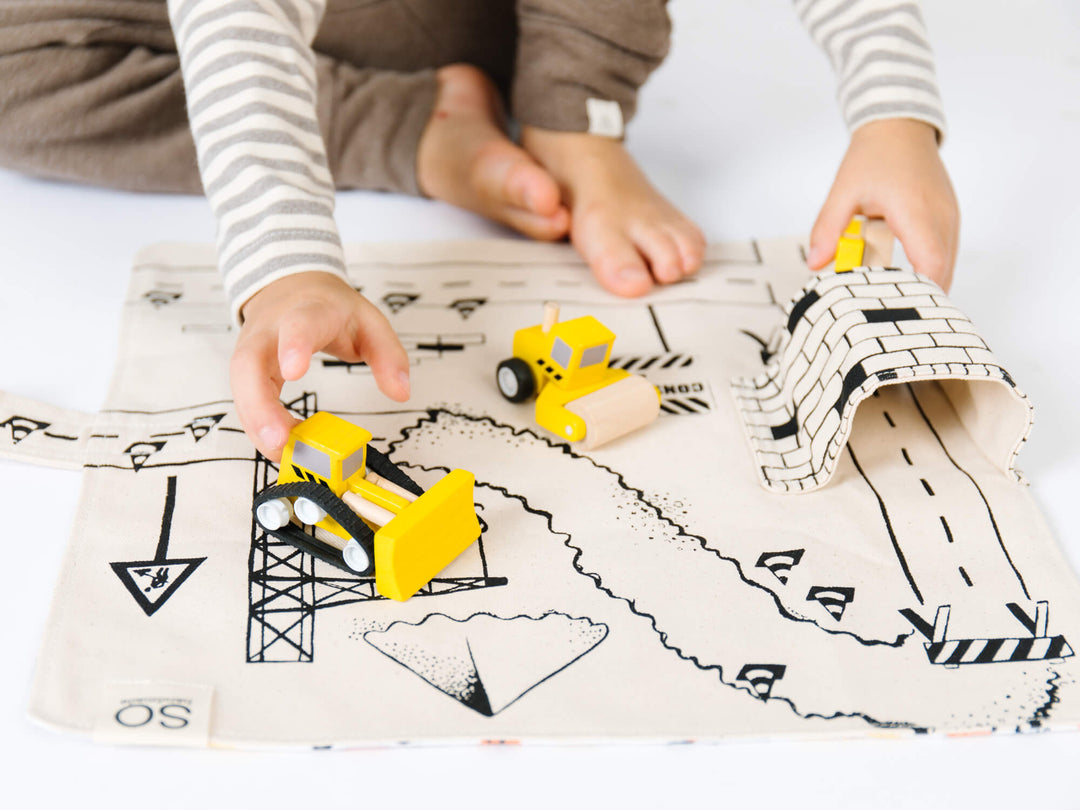 Construction Play Mat: "The CUTEST toys ever! I am in love!"