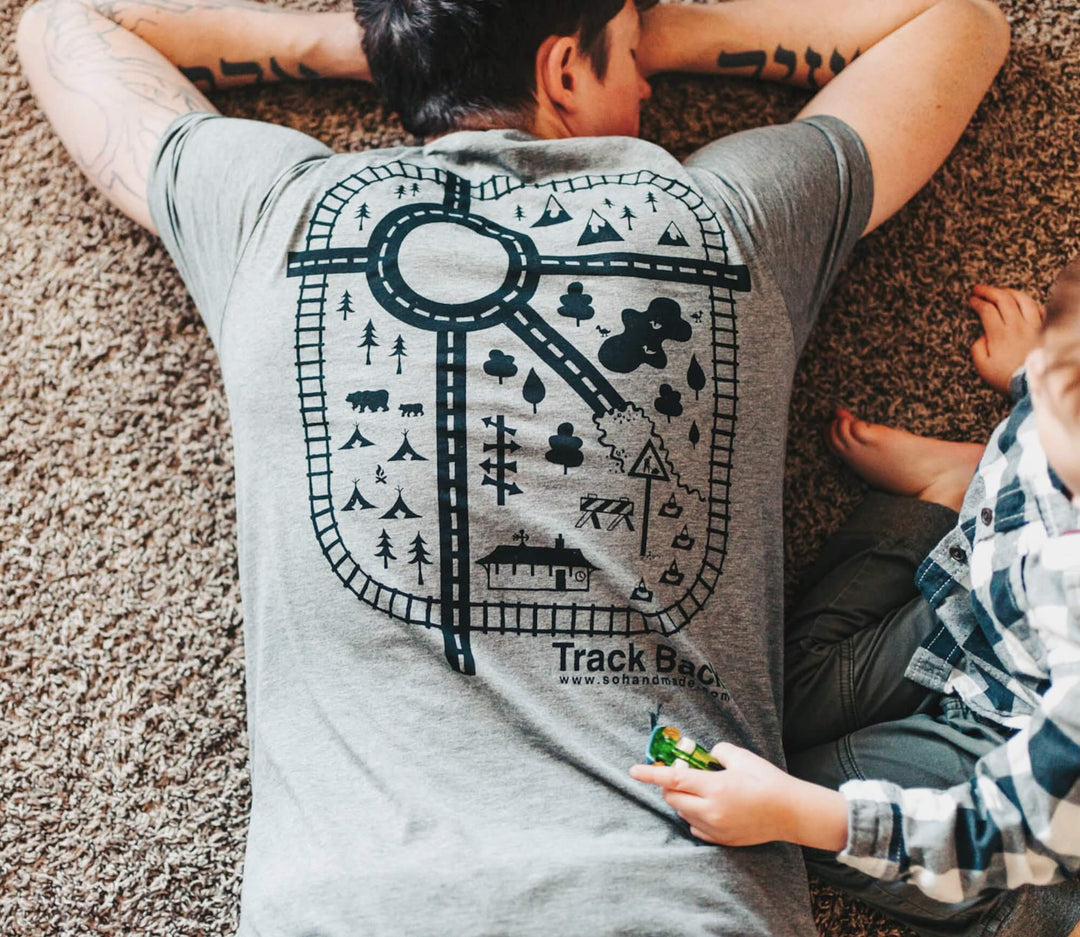Car Play Mat Shirt: Perfect Fathers Day Gift from Toddler!