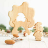 Wooden Tree Puzzle with Squirrel, a natural wood puzzle by Tiny Fox Hole (view 3) · view 3