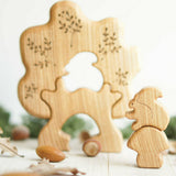 Wooden Tree Puzzle with Squirrel, a natural wood puzzle by Tiny Fox Hole, cut and finished by hand from solid wood · view 1