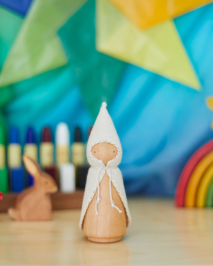 White Wooden Gnome