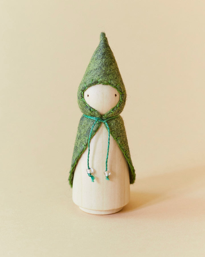 Green Wooden Gnome