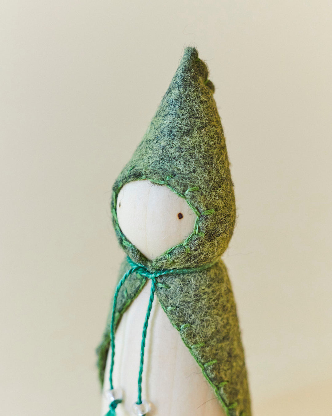 Green Wooden Gnome