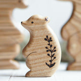 Wooden Baby Bear, Standing, a natural wood animal toy by Tiny Fox Hole (view 3) · view 3