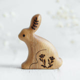 Wooden Bunny, No. 5, a natural wood animal toy by Tiny Fox Hole (view 2) · view 2