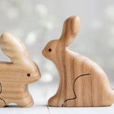 Wooden Bunny, No. 5, a natural wood animal toy by Tiny Fox Hole (view 3) · view 3