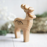 Wooden Stag, a natural wood animal toy by Tiny Fox Hole (view 3) · view 3