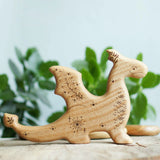 Wooden Dragon, a natural wood animal toy by Tiny Fox Hole, cut and finished by hand from solid wood · view 1