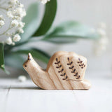 Wooden Snail, Crawling, a natural wood animal toy by Tiny Fox Hole, cut and finished by hand from solid wood · view 1
