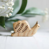 Wooden Snail, Crawling, a natural wood animal toy by Tiny Fox Hole (view 2) · view 2