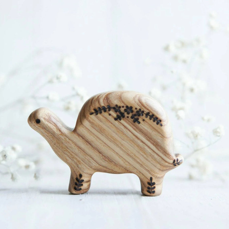 Wooden Turtle, a natural wood animal toy by Tiny Fox Hole (view 2)