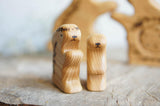 Wooden Bunny Family Announcement Puzzle (Mom, Dad, and Three Little Ones), a wooden new-baby keepsake by Tiny Fox Hole (view 4) · view 4