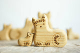 Wooden Cat Family Puzzle, a wooden new-baby keepsake by Tiny Fox Hole (view 5) · view 5