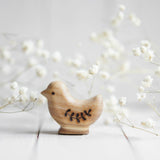 Wooden Chick, Looking Straight, a natural wood animal toy by Tiny Fox Hole, cut and finished by hand from solid wood · view 1