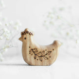 Wooden Hen, Lying, a natural wood animal toy by Tiny Fox Hole (view 2) · view 2