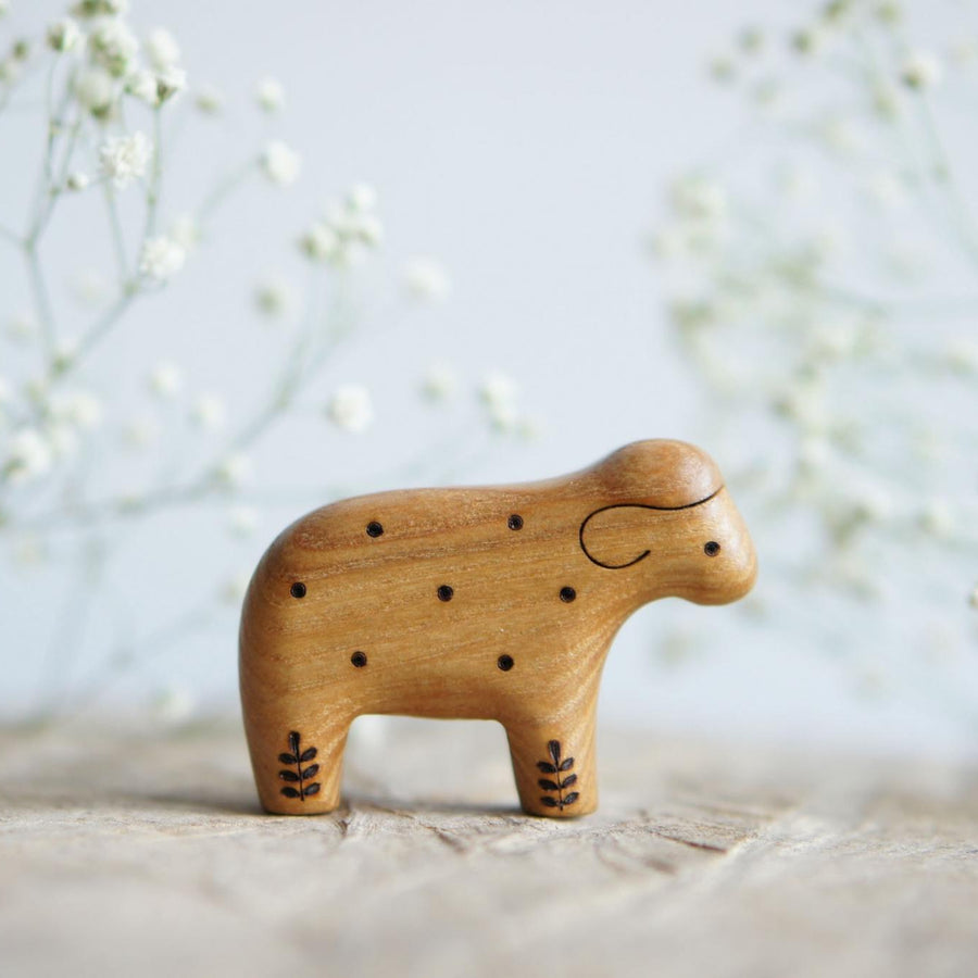 Wooden Lamb, a natural wood animal toy by Tiny Fox Hole (view 2)