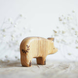 Wooden Pig, a natural wood animal toy by Tiny Fox Hole (view 5) · view 5