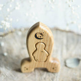 Wooden Rocket Puzzle, a natural wood puzzle by Tiny Fox Hole (view 3) · view 3