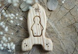Wooden Rocket Puzzle with Star, a natural wood puzzle by Tiny Fox Hole (view 2) · view 2