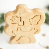Wooden Tree Puzzle with Hedgehog, a natural wood puzzle by Tiny Fox Hole (view 3) · view 3