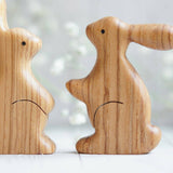 Wooden Bunny, No. 7, a natural wood animal toy by Tiny Fox Hole (view 3) · view 3