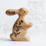 Wooden Bunny, No. 7, a natural wood animal toy by Tiny Fox Hole, cut and finished by hand from solid wood · view 1