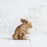 Wooden Bunny, No. 3, a natural wood animal toy by Tiny Fox Hole (view 2) · view 2