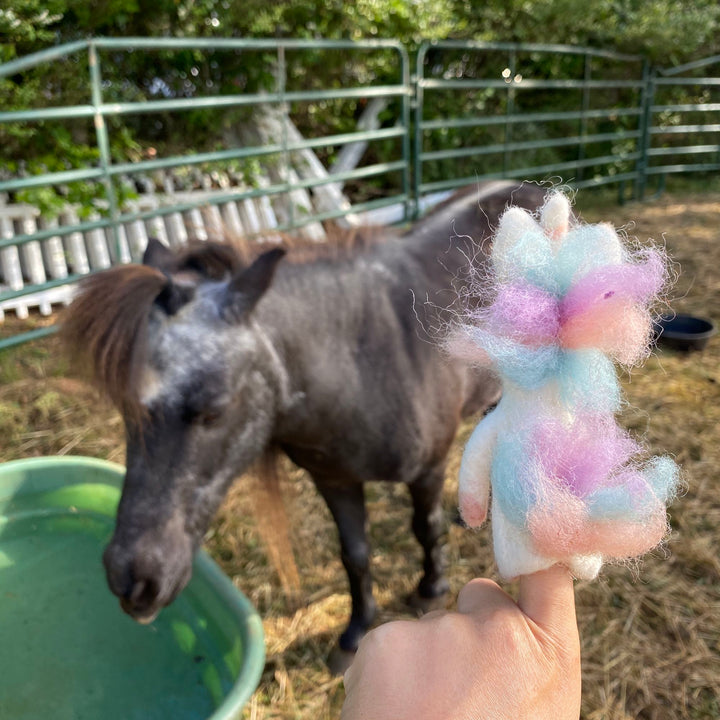Felt Finger Puppet - Pastel Unicorn