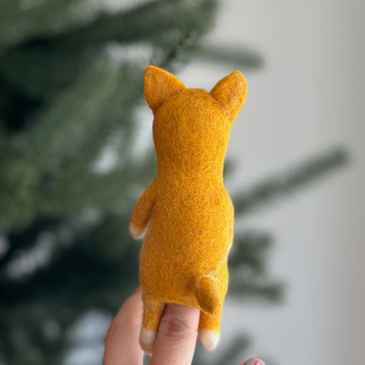 Felt Finger Puppet: Shiba-Inu Dog