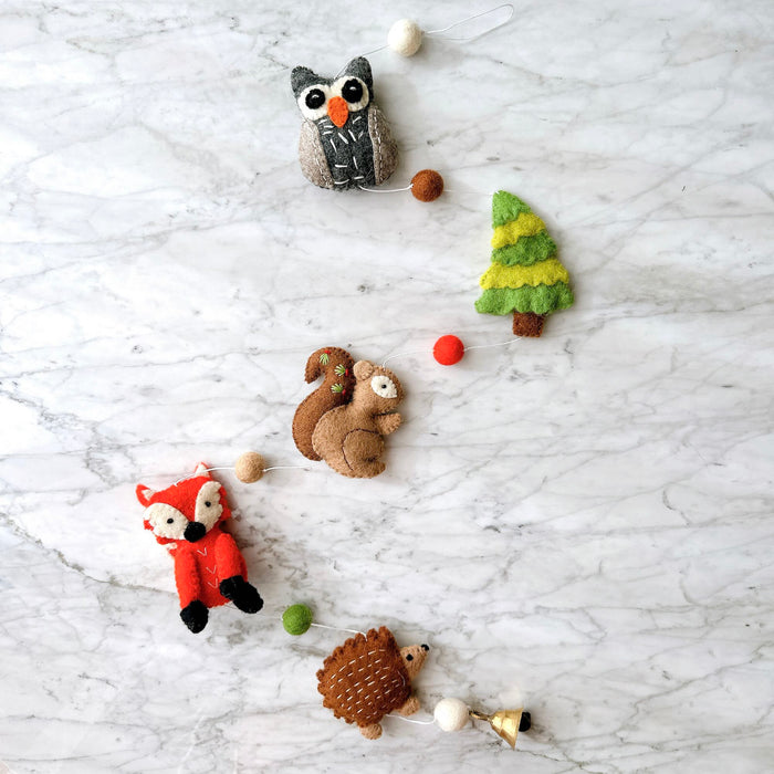 Felt Forest Animal Garland