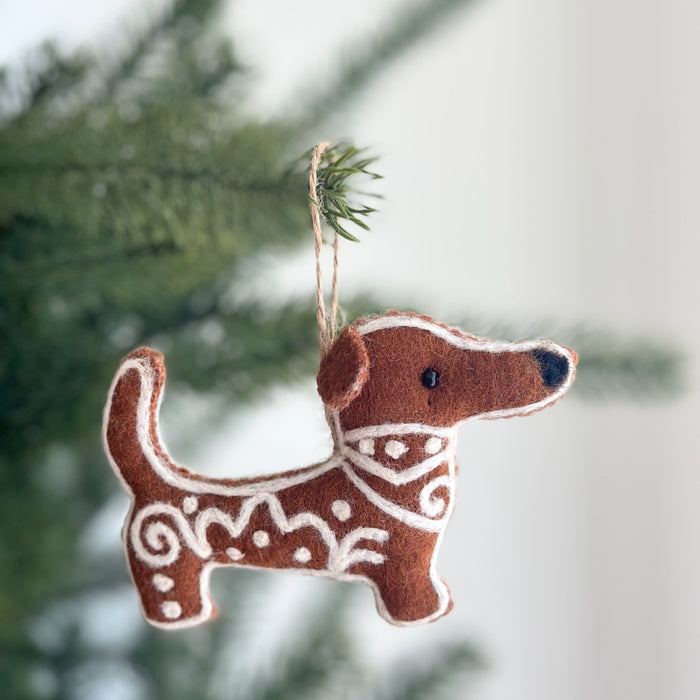 Felt Gingerbread Collection - Dachshund  Dog