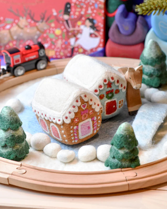 Felt Pink Gingerbread House