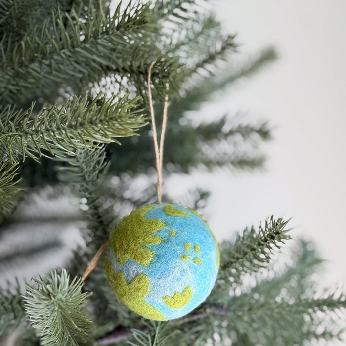 Felt Planet Ornament - For Earth Day!
