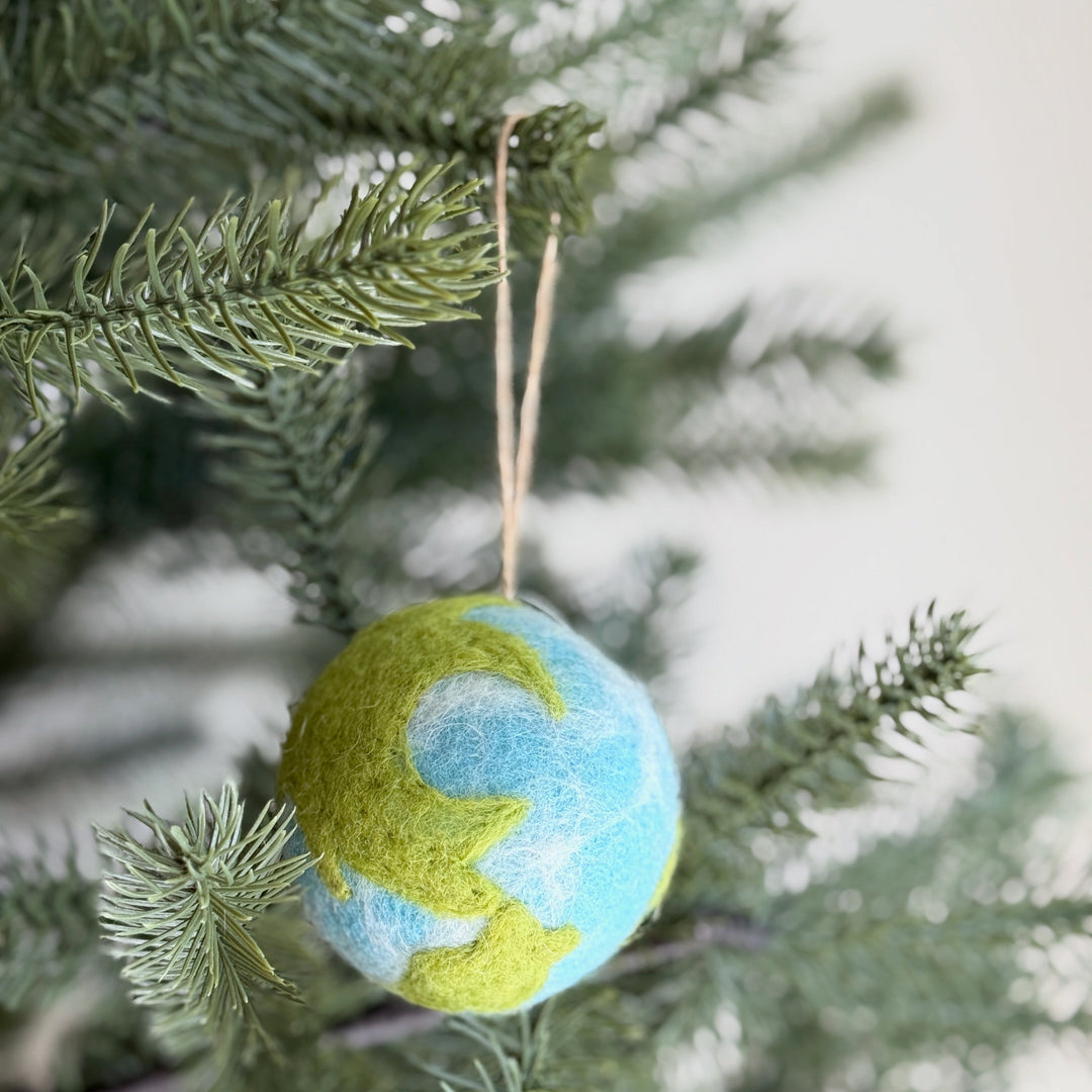 Felt Planet Ornament - For Earth Day!