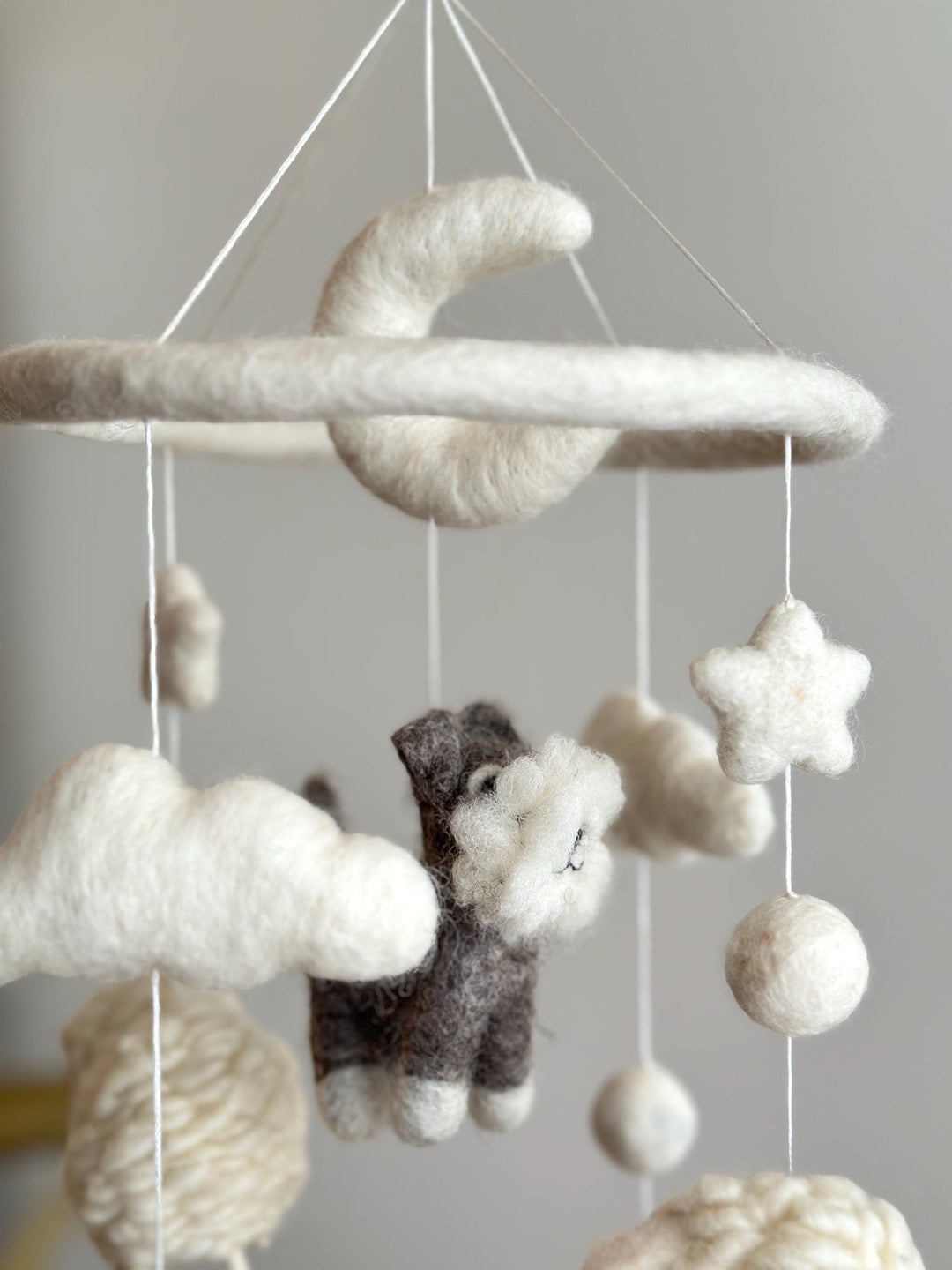 Schnauzer + Sheep Baby Mobile For Nursery Decor