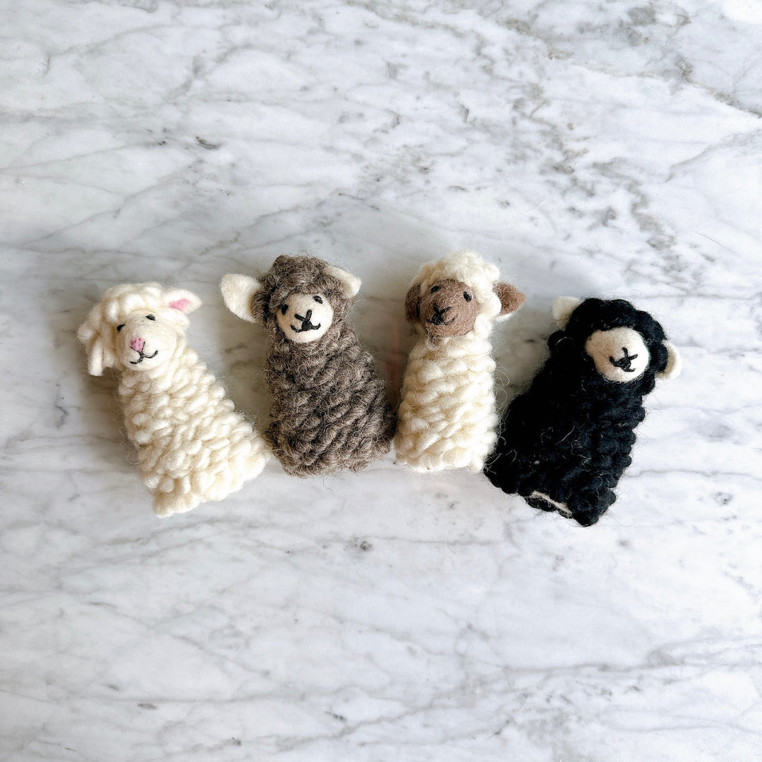 Sheep finger puppet