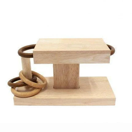 Q Toys Montessori Wooden Ring Slide