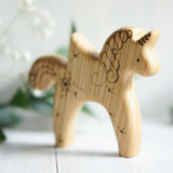 Wooden Unicorn with Wings, a natural wood animal toy by Tiny Fox Hole (view 2) · view 2