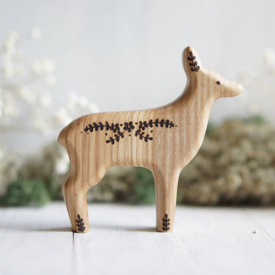 Wooden Deer, a natural wood animal toy by Tiny Fox Hole (view 2)