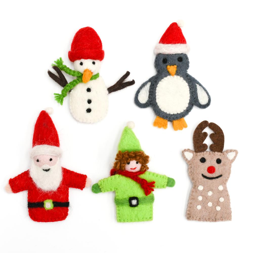 Christmas Santa, Finger Puppet Set of 4
