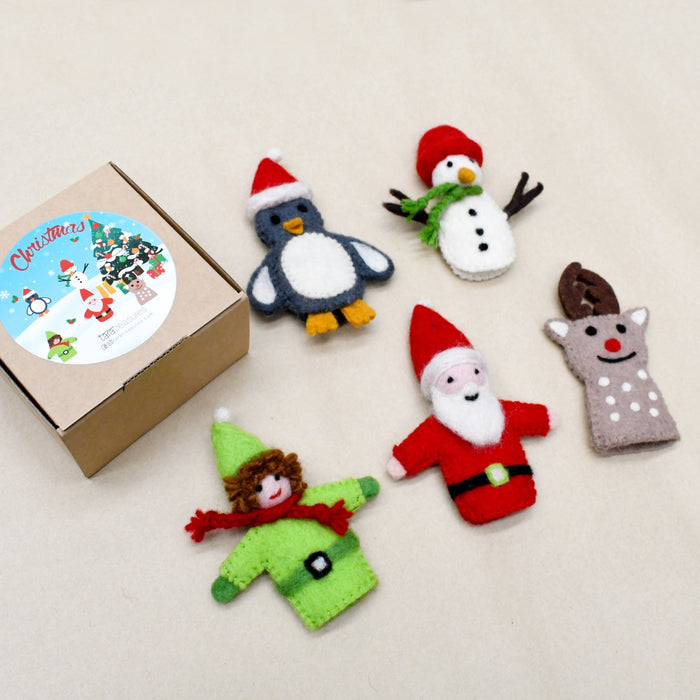 Christmas Santa, Finger Puppet Set of 4