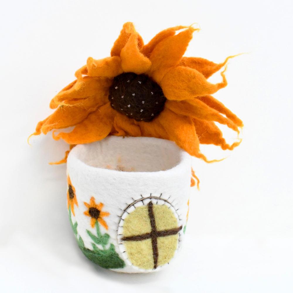 Sunflower Fairy House