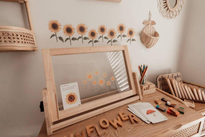 Floral & Fern Sunflower Wall Decals