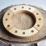 Waldorf Birthday Ring, a wooden Waldorf celebration piece by Tiny Fox Hole, cut and finished by hand from solid wood · view 1
