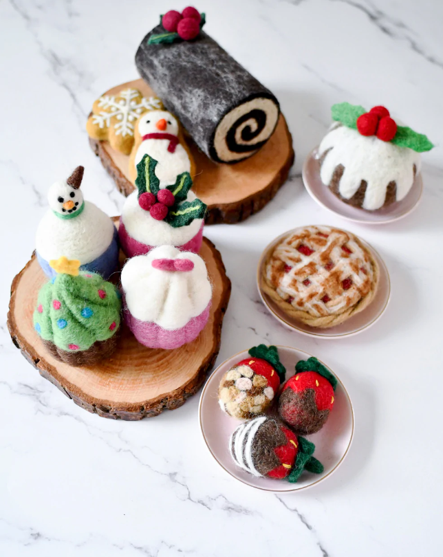 Felt Cupcake, Snowman