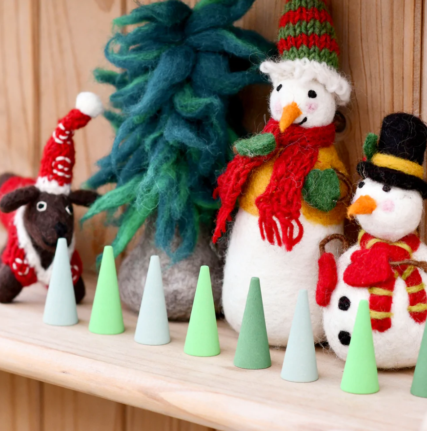 Felt Snowman with Knitted Cap